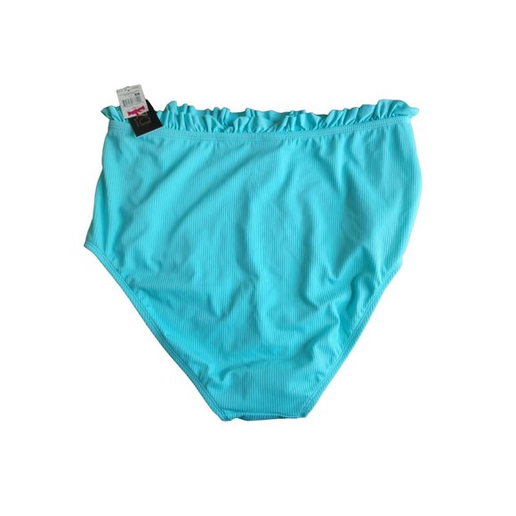 Women's l biza Swimwear High Waisted Bottom W/Princess Seam Ruffle Size 1X - Picture 3 of 5